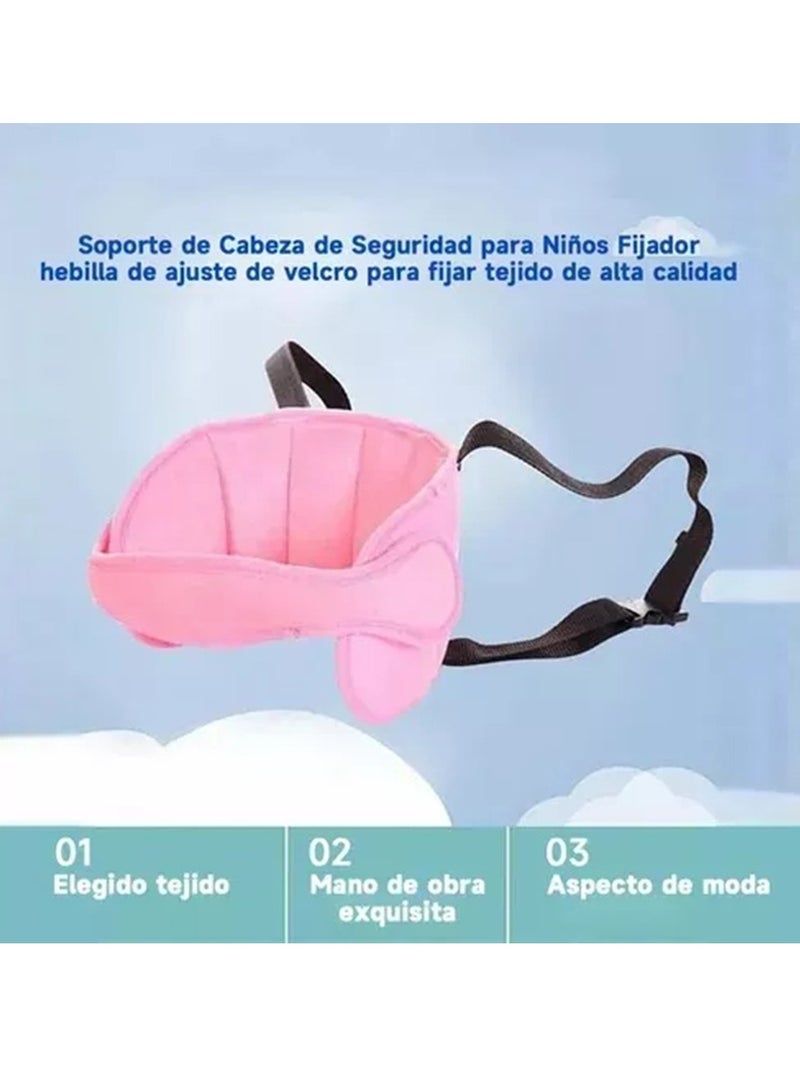 Gonice Adjustable Child Head Pillow Support for Car Seat Pink - Image 3