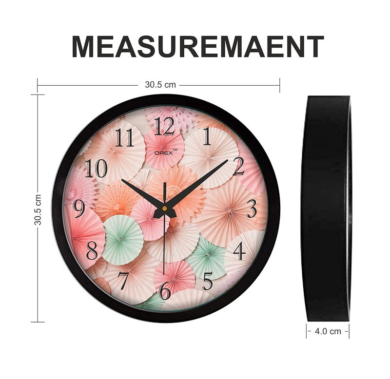OREX Large Decorative Wall Clock - 12 Inch Battery Operated Clock for Home, Living Room, Bedroom, and Kitchen - 70 - Image 3