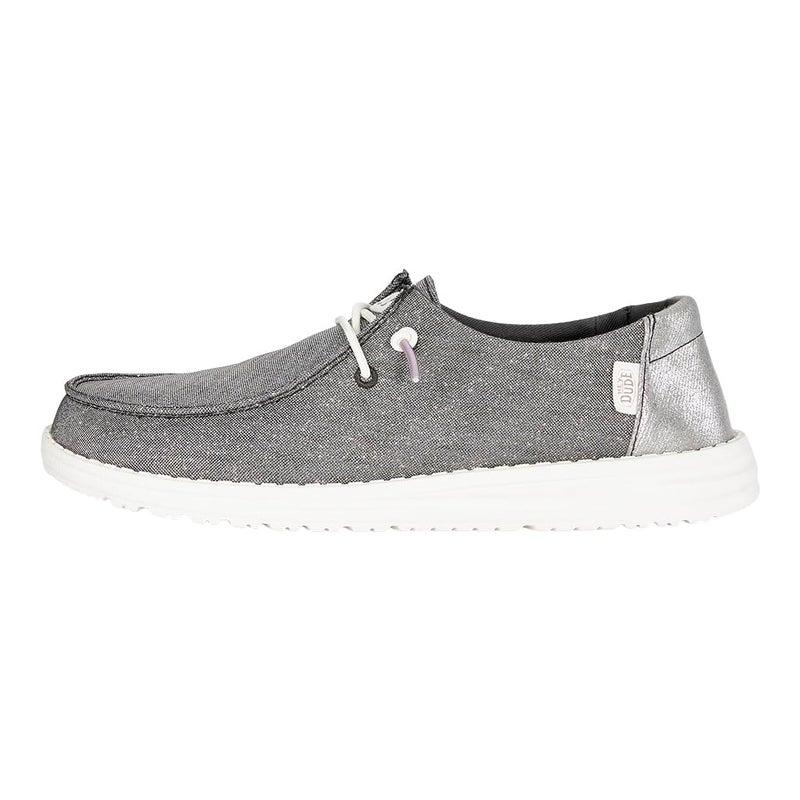 HEYDUDE Wendy Metallic Sparkle - Charcoal - Image 1