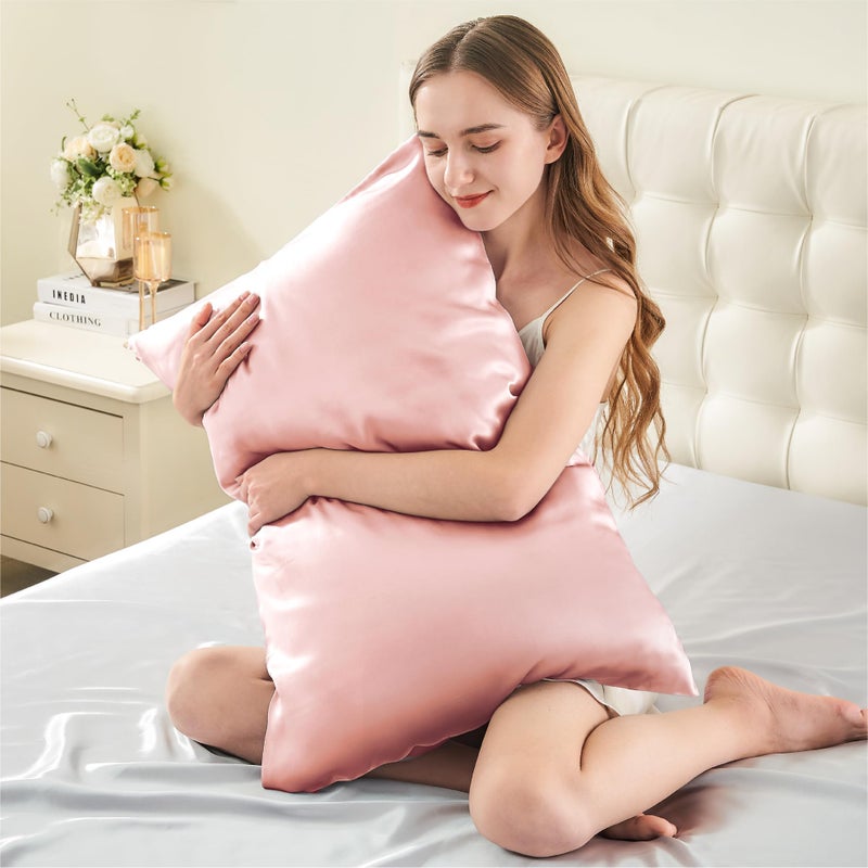 INFIIXSO Mulberry Silk Pillowcase for Hair and Skin  Silk Pillow Cases Standard Size with Hidden Zipper 20x26 Inches  Extraordinary Smooth and Soft Cooling Pillow Cases for Hot Sleepers(Coral  1 Pack) - Image 3