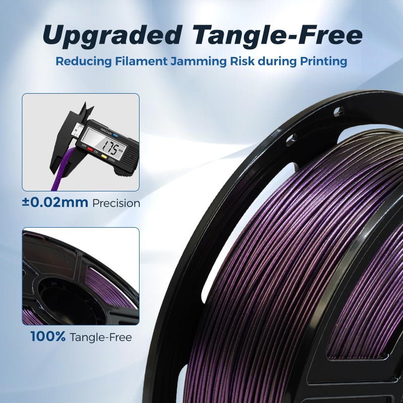 FLASHFORGE Rapid PLA Filament 1.75mm Purple, 500mm/s High Speed Printing, 3D Printer Filament 1kg Spool, Dimensional Accuracy +/- 0.02mm, Enjoy Exceptional Print Quality - Image 5