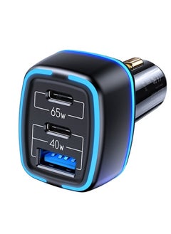 Usams 105W 3 Ports Fast Car Charger Adapter 65W USB-C PD QC4.0 20W QC3.0 Support AFC FCP SCP PPS Fast Charging For iPhone 12 12 Mini 12 Pro Max For Samsung Galaxy Note 20 Huawei  - Image 2