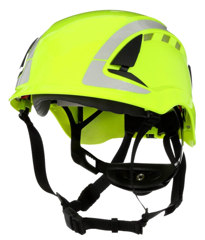 3M SecureFit Safety Helmet - Climbing Style Inspired Safety Helmet with 6 Point Suspension System, Vented with Scotchlite Reflective, Hi Visibility Green, X5014VX-ANSI, Construction - Image 1