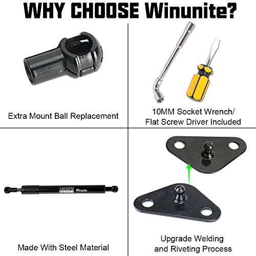 Winunite Compatible with 2015-2025 F150 Tailgate Assist Shock Truck Lift Assist Fits for Truck Tailgate Accessories Soft Open Easy Down(All Tools Provided) - Image 2