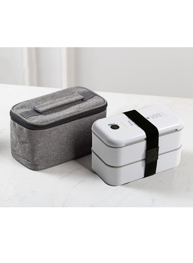 Arabest Double Deck Lunch Box Environmental Food Container Children's Lunch Box Health Food Cartridge Storage Bag  - Image 1