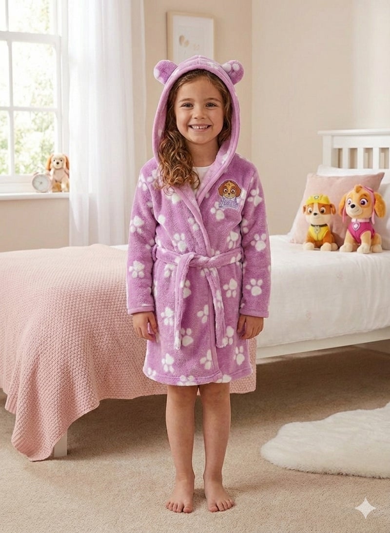 Nickelodeon Paw Patrol Paw Patrol Skye girls hooded bathrobe   by Kids TV - Image 5