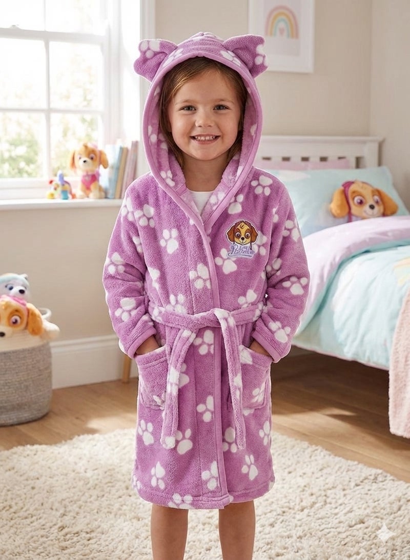 Nickelodeon Paw Patrol Paw Patrol Skye girls hooded bathrobe   by Kids TV - Image 4