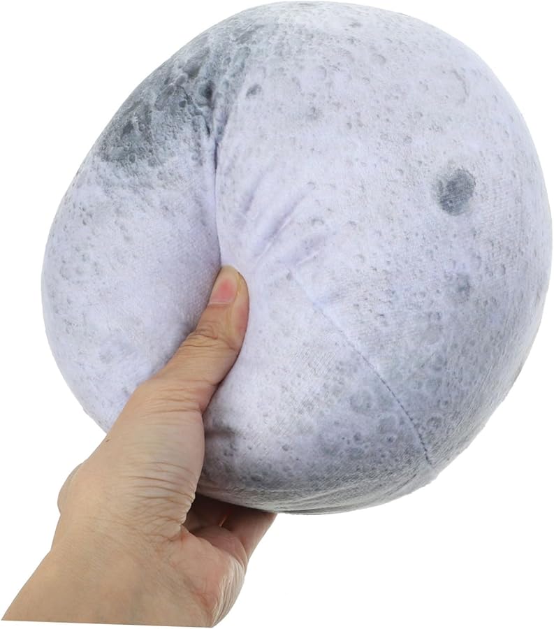 Soft Moon Plush Throw Pillow Decorative Couch Cushion Ball Shaped for Nap Cozy Living Decor - Image 4
