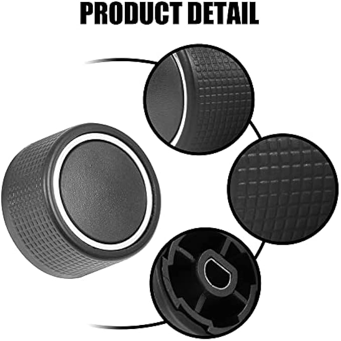 VOFONO 2 Rear Control Knobs Audio Radio For 0713 Buick Escalade Enclave Tahoe Chevrolet Gmc Pair Set 22912547 Black - Image 4