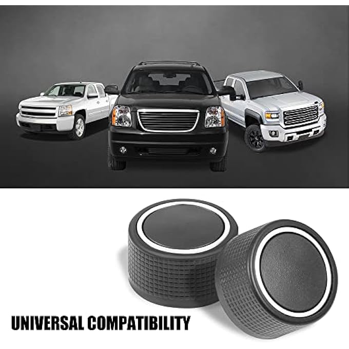 VOFONO 2 Rear Control Knobs Audio Radio For 0713 Buick Escalade Enclave Tahoe Chevrolet Gmc Pair Set 22912547 Black - Image 2