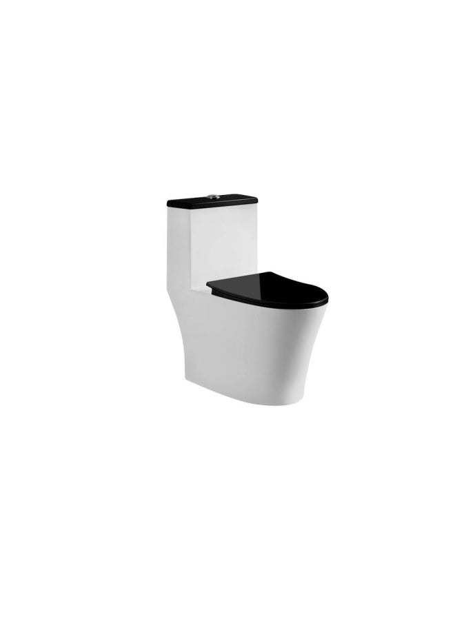 DANUBE HOME Milano Wc White+Glossy Black 1897Wb  - Image 1
