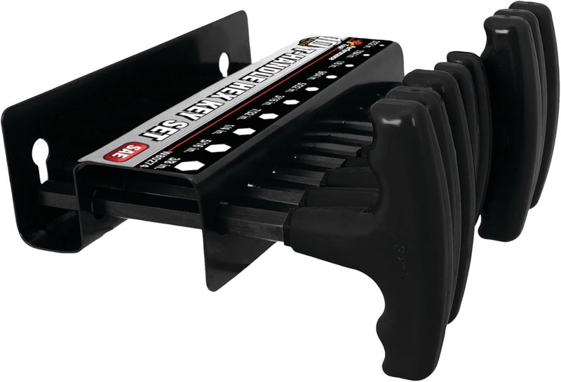 Performance Tool W80274 SAE T-Handle Hex Key Set, 10-Piece with Storage Rack - Image 3