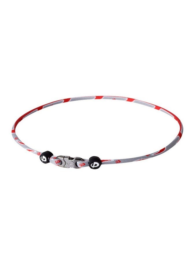 Razor Titanium Necklace Grey Red 18Inch
