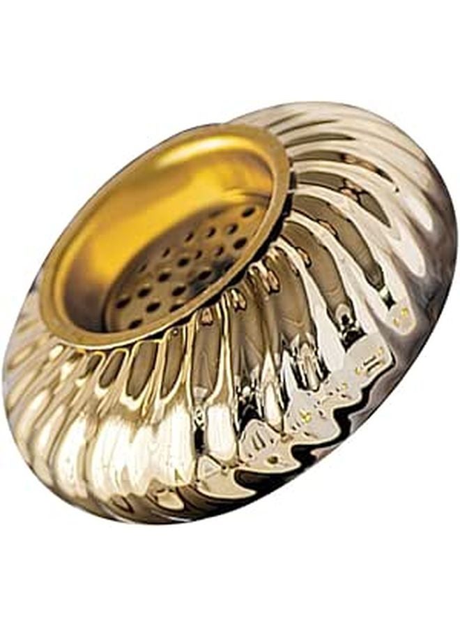 Gold Ceramic Incense Burner Cone Holder Metal Censer Home Fragrance Accessory For Living Room Desk - Image 1