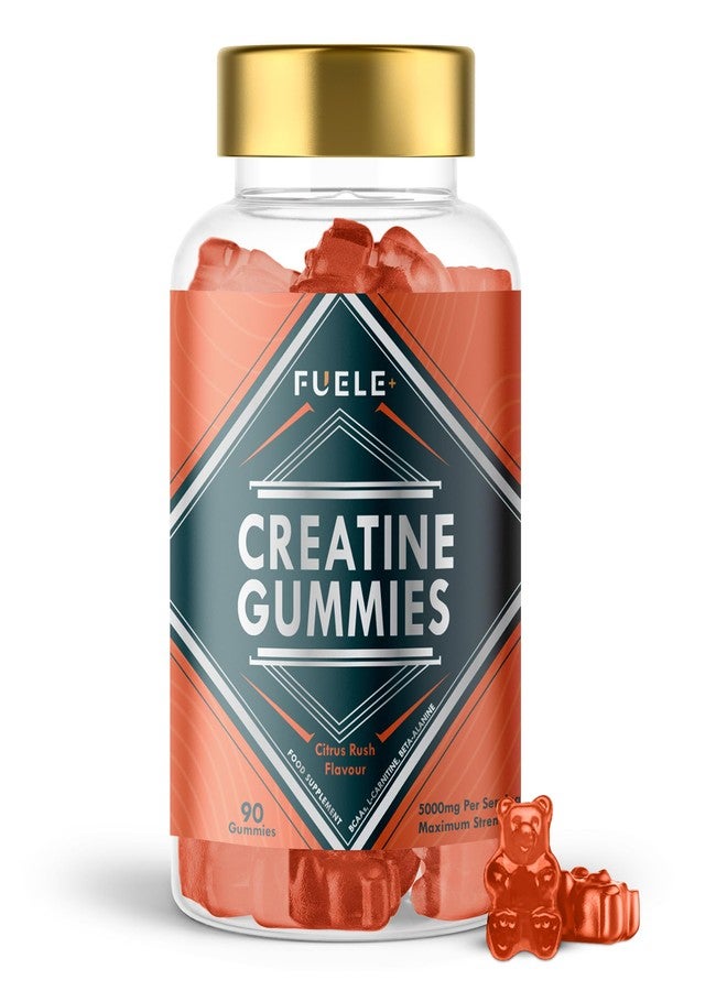 FUELE+ Creatine Monohydrate with L-Carnitine, Beta-Alanine, BCAAs - Enhance Performance and Recovery with Creatine Gummies and Pre Workout for Fitness and Atheletes - 5000mg Per Serving - Image 1