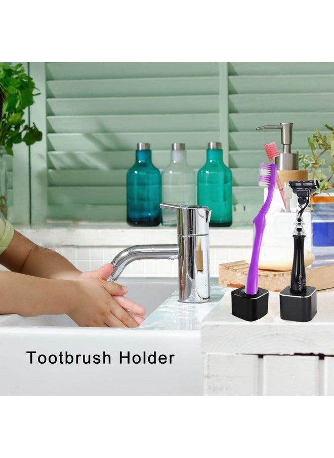 Coideal Single Pen Stand Holder, Black Metal Pen Base Stand For Desk Fountain Pen, Toothbrush Brush, Students And Office  - Image 3