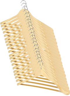 Pack of 20 Non-Slip Swivel Hook Wooden Hangers For Coat