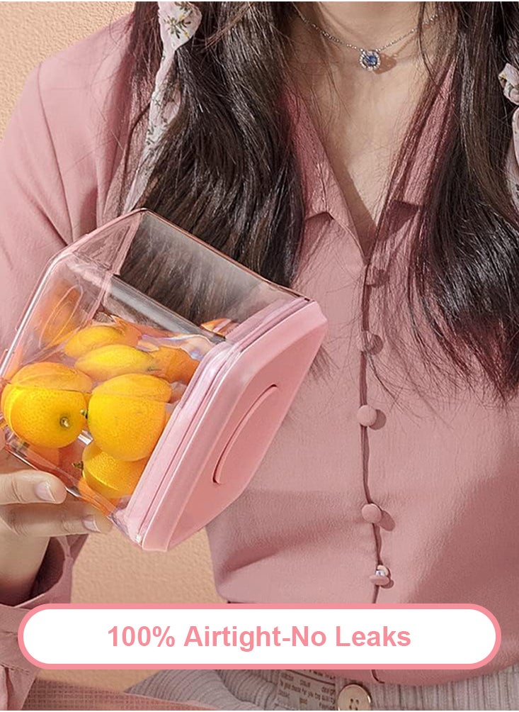 Perfii 7 Pieces Airtight Food Storage Containers with One Button Seal for Kitchen and Pantry Organization  - Image 4