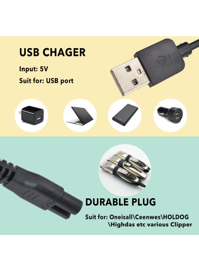 Pinkind Universal Hair Clipper Charger Cord Replacement Charger for Various Electric Hair Clipper Shavers RazorsTrimmer Pet ClipperFit SUPRENT ClippersFit Ceenwes Trimmerfit oneisall Dog Clippers etc - Image 4