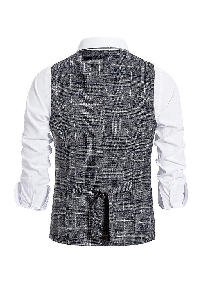 KUYING New Fashionable Herringbone Patterned Suit Vest  - Image 2