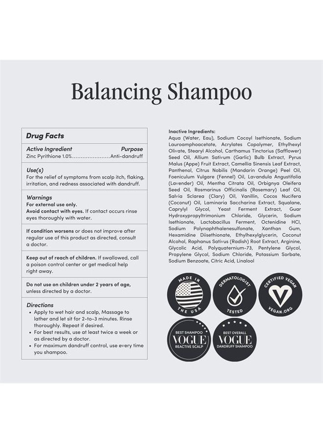 Anti Dandruff Shampoo & Conditioner For Women & Men - Physician-Formulated For Dry, Itchy, Oily, Flaky Scalp Treatment - Vegan Coconut Scent - Color Safe Dry Scalp Shampoo and Conditioner