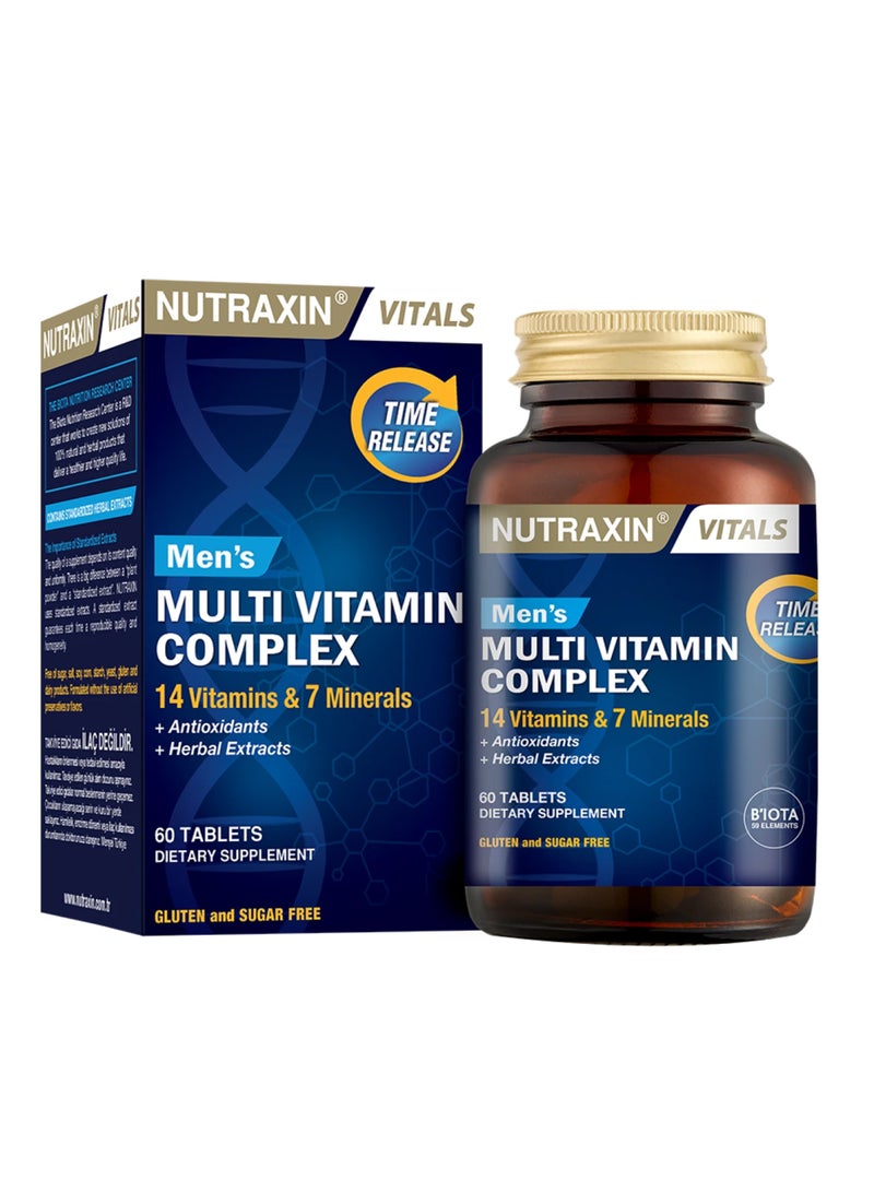 NUTRAXIN Men's Multivitamin Complex – Daily Energy, Strength & Vitality Support – 60 Tablets - Image 1