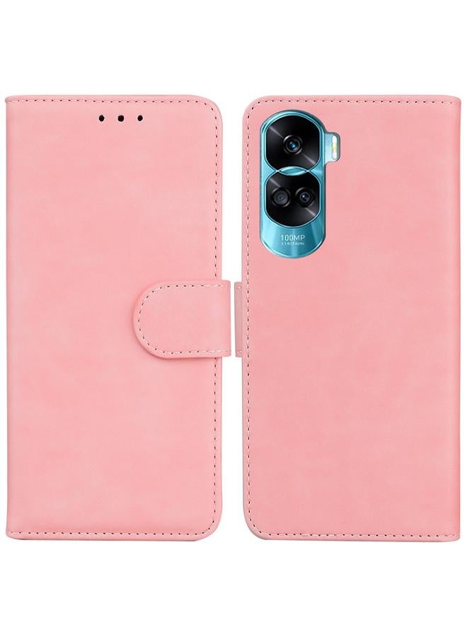 اس-توب جراب هاتف Honor 90 Lite مصنوع من الجلد بلون نقي وملمس ناعم - Image 1