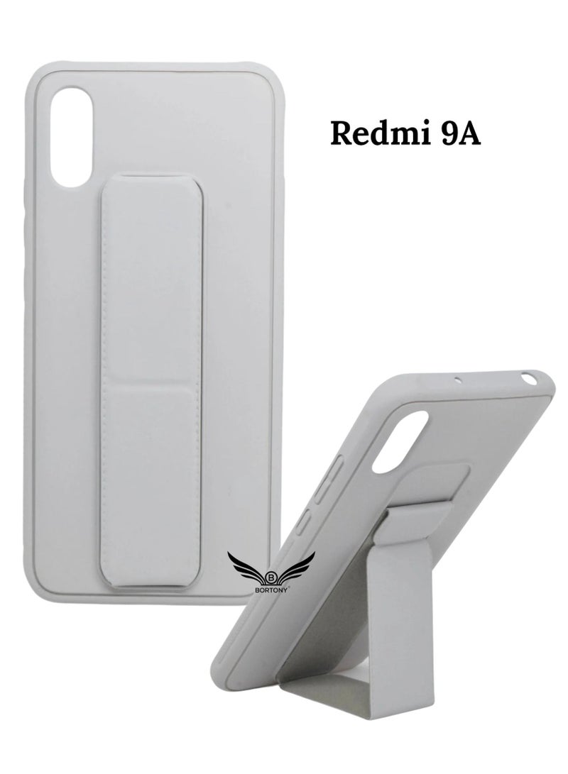 BORTONY Fully Covered With Finger Grip Stand Holder Anti Slip Shockproof Protective Case Cover For Xiaomi Redmi 9A - Image 1