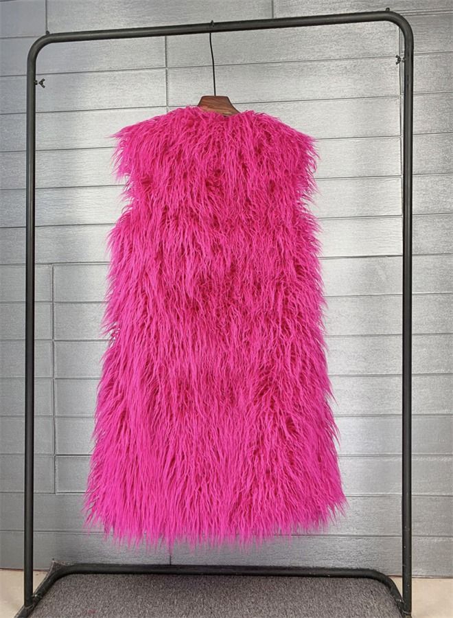 Loquat Extended Faux Fur Warm Vest  - Image 2
