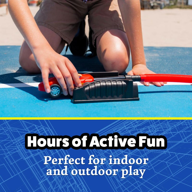 Stomp Rocket Stomp Racers Air Powered Race Cars by Stomp Rocket, 2 Car Racer Pack - Dueling Stomp Racers Toy Car Launcher - Fun Backyard Outdoor & Indoor Multi-Player Kids Toys Gifts for Boys, Girls & Toddlers - Image 3