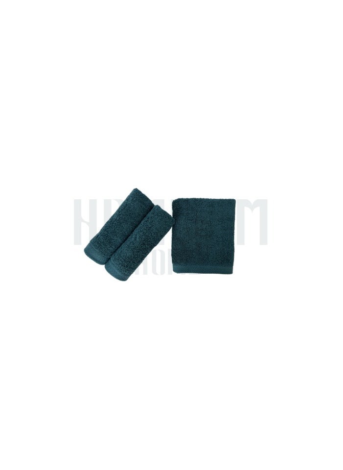 HAMMAM Towel 100% Cotton From Hammam Home 30*30 Color peaocock 
