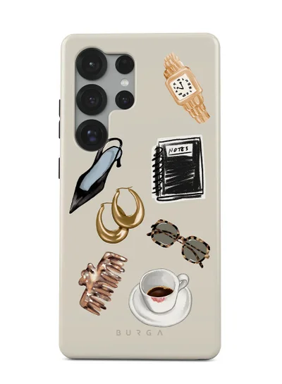 BURGA Samsung Galaxy S25 Ultra Mobile Phone Case Hybrid 2 Layer Hard Shell Silicone Protective Case, Scratch Resistant Shockproof Cover,Boss Babe
