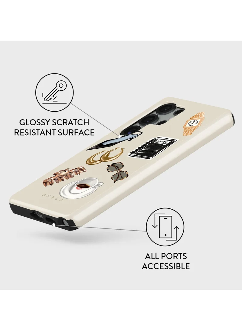 BURGA Samsung Galaxy S25 Ultra Mobile Phone Case Hybrid 2 Layer Hard Shell Silicone Protective Case, Scratch Resistant Shockproof Cover,Boss Babe