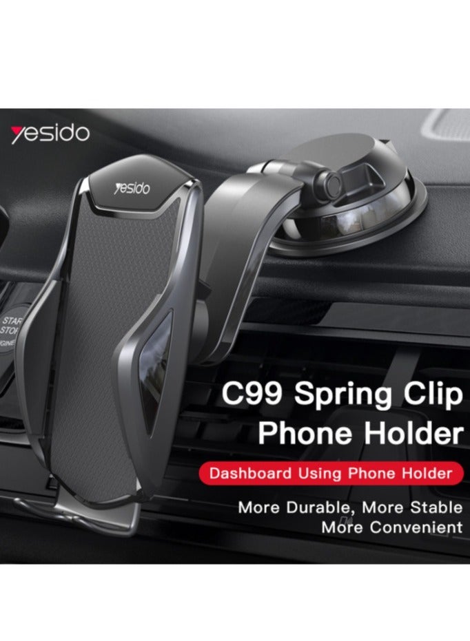 Yesido 0ble Suction Cup Holder-Universal   Rotating Flexible Dashboard Truck Mobile Phone Holder For Car-C99 - Image 2