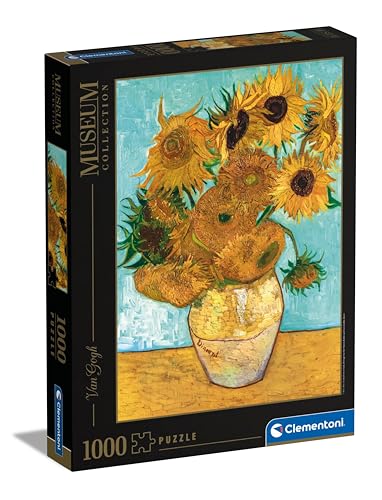Clementoni Museum 1000 Piece Jigsaw Puzzle for Adults, Van Gogh, Girasoli Sun Flowers - Image 1