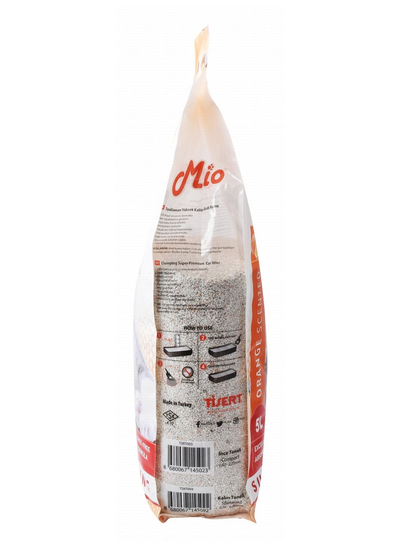 فرش لفضلات القطط برائحة البرتقال من Meo - 5 L - Image 2