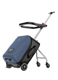 Generic Kids Ride-on Luggage, 20" Expandable Carry-on Rolling Suitcase with Child Seat, Sit Down Trolley Suitcase for Kids , Baby, Toddler Travel Flight  - Image 1