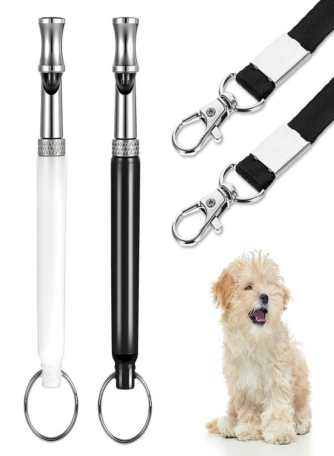 Matwsec 2 PCS Dog Whistle to Call Your Dog, Dog Training Whistle Adjustable Dogs Whistle Training with Lanyard to Stop Neighbors Dogs from Barking - Image 1