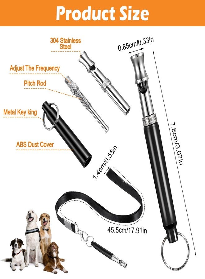 Matwsec 2 PCS Dog Whistle to Call Your Dog, Dog Training Whistle Adjustable Dogs Whistle Training with Lanyard to Stop Neighbors Dogs from Barking - Image 2