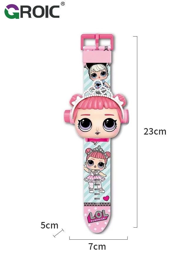 GROIC Kids Watch Toys with 24 LOL Projection Patterns Cartoons Kids Digital Wrist Watch Toys with Adjustable Strap Projector Watch - Image 5