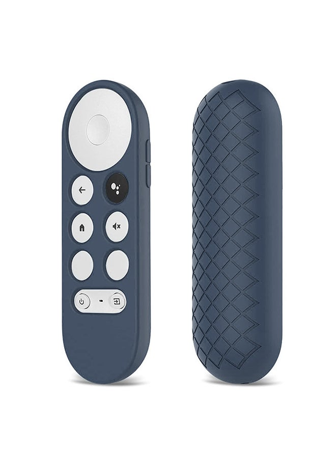 Silicone Case For Google Chromecast with Google TV 2020 Voice Remote, Anti Slip Protective Case Holder Skin Shockproof Bumper Cover - Navy