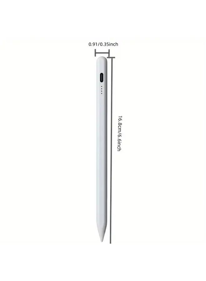 قلم stylus سعوي عالمي فاخر أبيض عالي الدقة مزود بجهاز منع الإطلاق الخاطئ المائل - Image 2