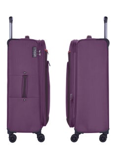 Unisex Soft Travel Bag Medium Luggage Trolley Polyester Lightweight Expandable 4 Double Spinner Wheeled Suitcase with 3 Digit TSA lock E751 Purple - pzsku/ZBBC5BAC4292739EED3C4Z/45/_/1715413460/23ad038c-d4ee-449d-9b95-0b76457e36f4