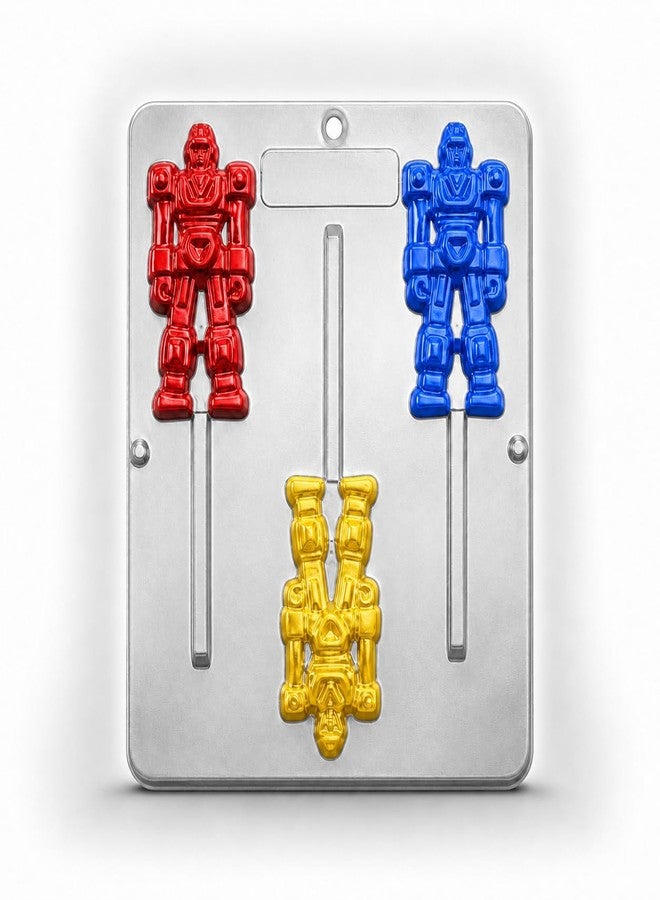 Lollipops Robot Transformer Lollipop Chocolate Candy Mold 288, 3 Cavities, 3.5" x 3.8" - Image 1