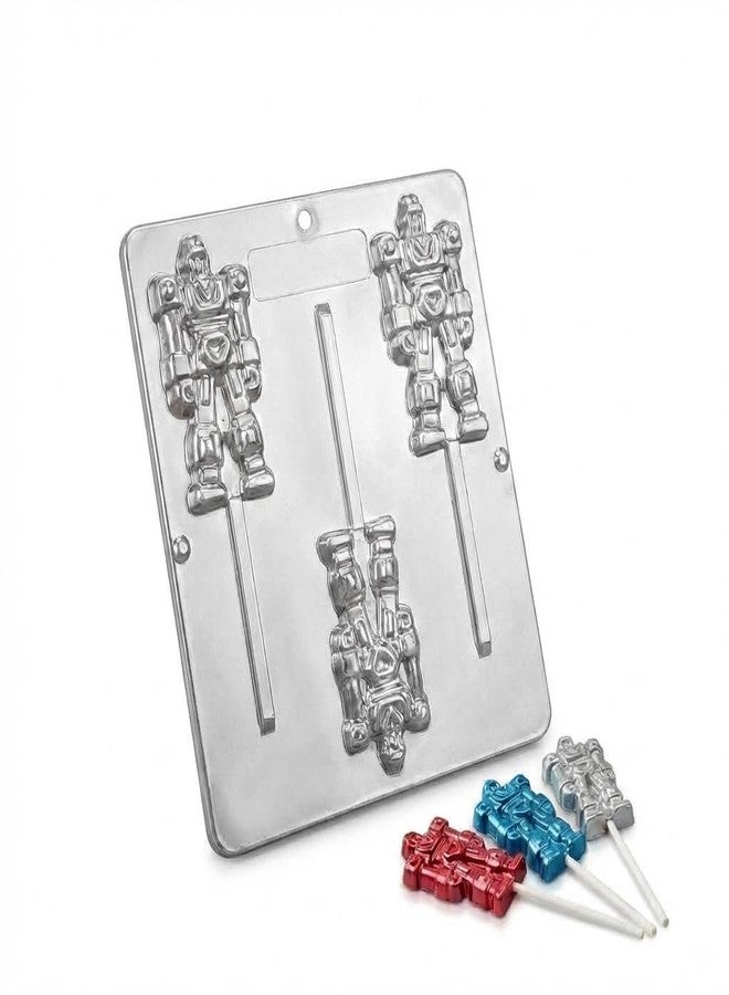 Lollipops Robot Transformer Lollipop Chocolate Candy Mold 288, 3 Cavities, 3.5" x 3.8" - Image 3