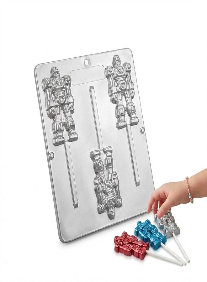Lollipops Robot Transformer Lollipop Chocolate Candy Mold 288, 3 Cavities, 3.5" x 3.8" - Image 5