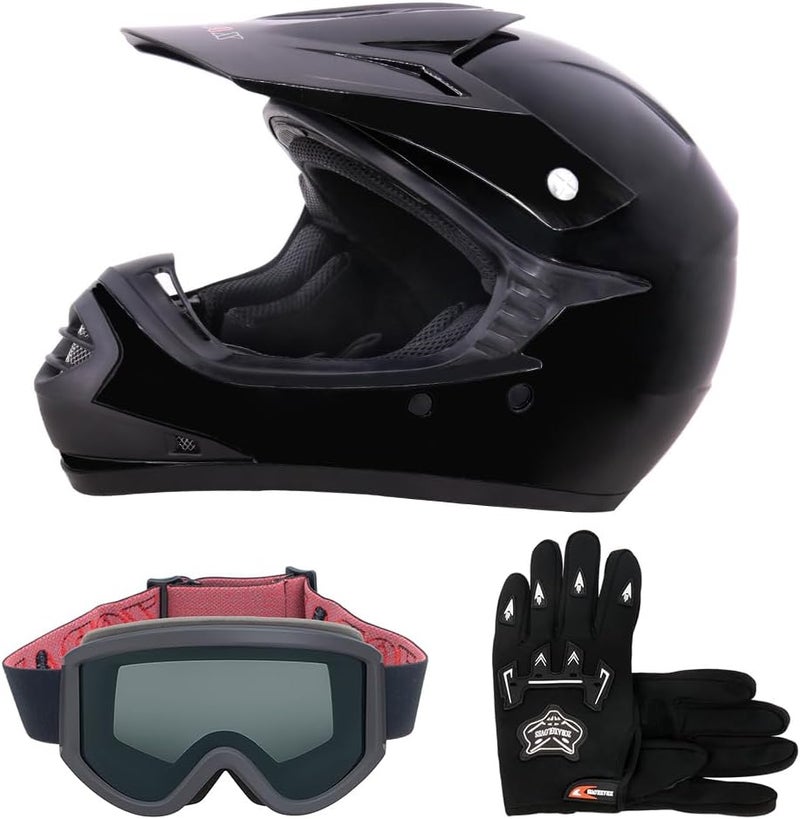 Zorax Youth Motocross Helmet, Gloves, and Goggles Set for ATV, Dirt Bike, BMX, and Quad - ECE Approved - Image 1