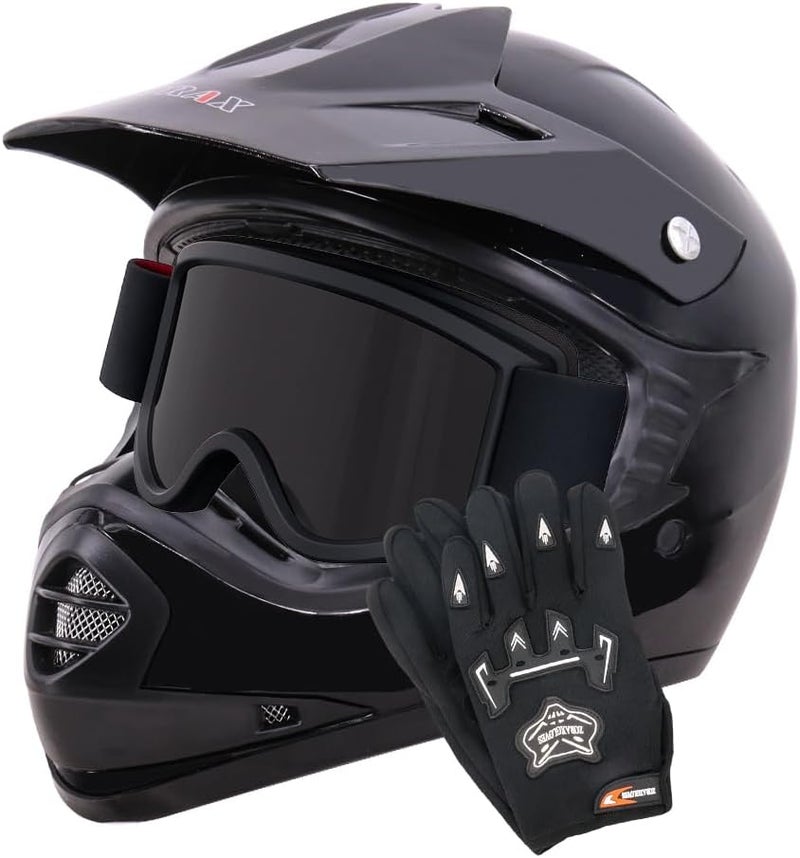 Zorax Youth Motocross Helmet, Gloves, and Goggles Set for ATV, Dirt Bike, BMX, and Quad - ECE Approved - Image 3