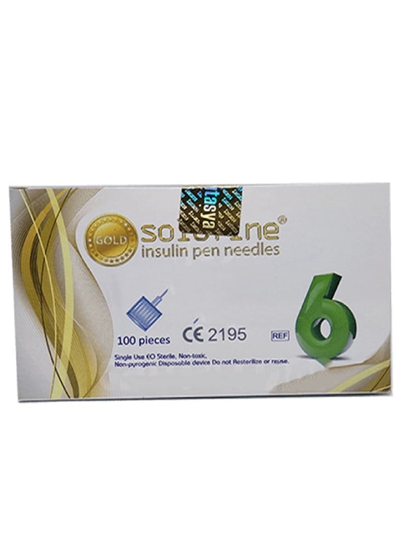 Generic SOLOFINE INSULIN PEN NEEDLES 31G/6MM 100'S 
