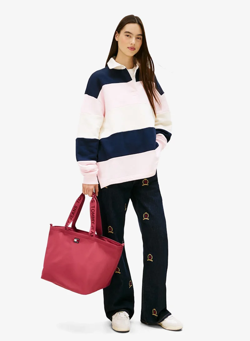 TOMMY JEANS Essential Repeat Logo Tote Bag